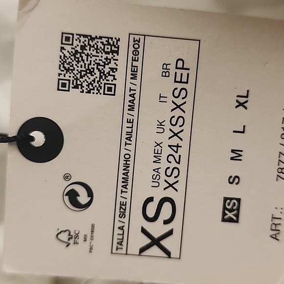 ZARA Womens Long Sleeves Linen Blend Short Cropped Blazer Jacket Size XS - Picture 15 of 15